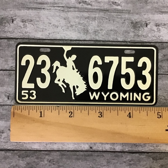Vintage 1953 License Plate Wyoming Mini Bicycle - Picture 8 of 8